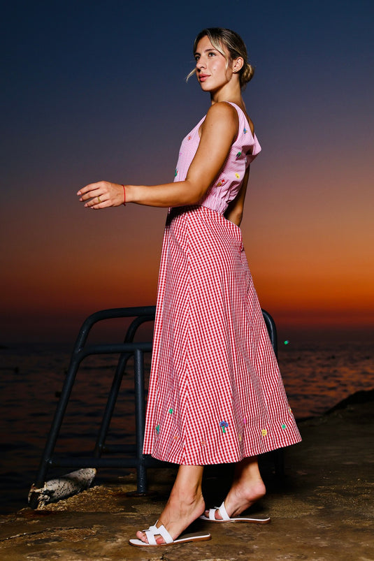 Tattoo Gingham Dress