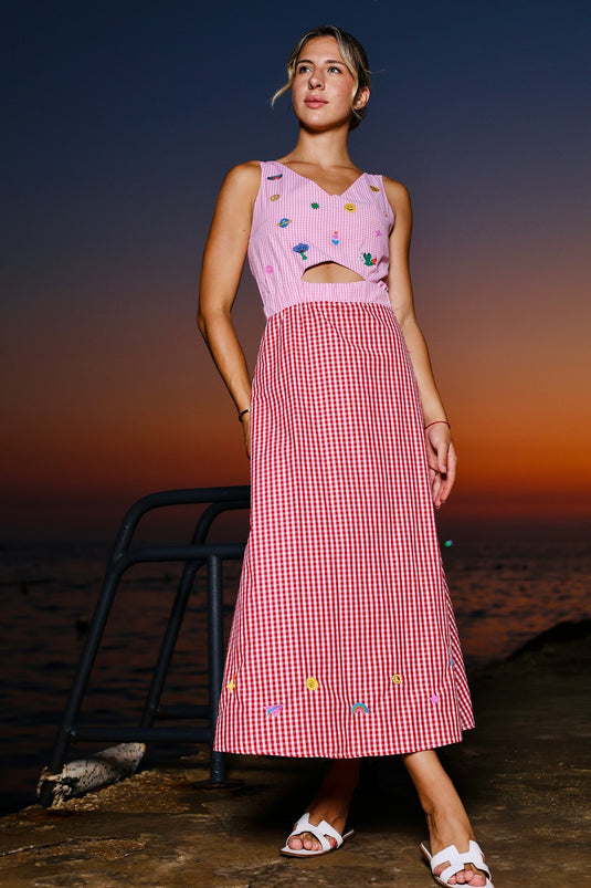 Tattoo Gingham Dress