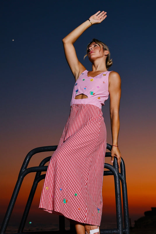 Tattoo Gingham Dress