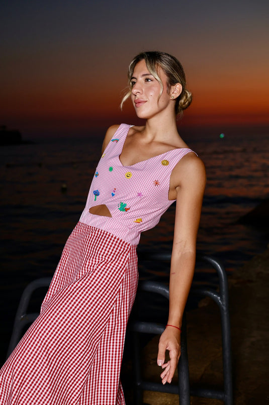 Tattoo Gingham Dress