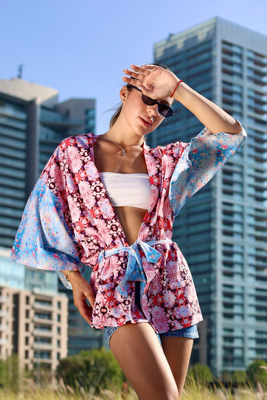 Kaleidoscope & Confetties Short Kimono