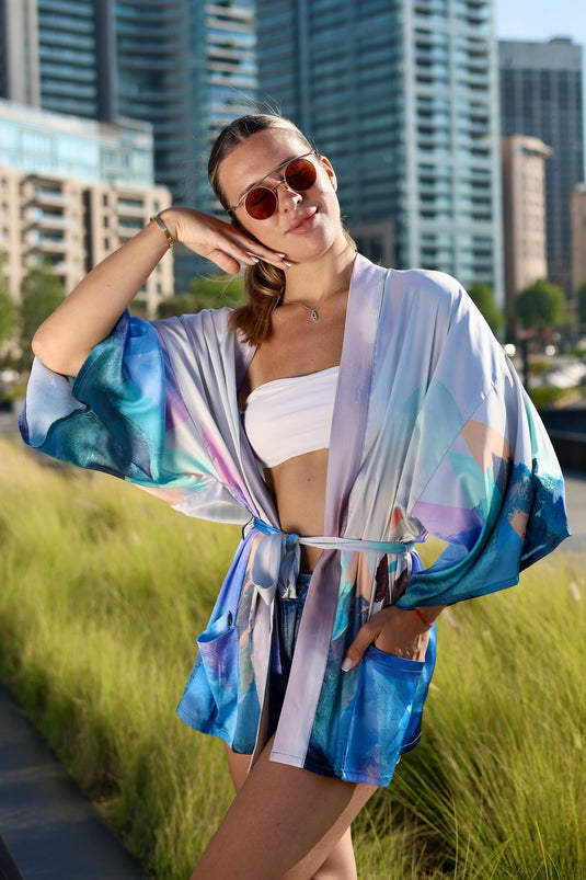 Moonflower Short Kimono
