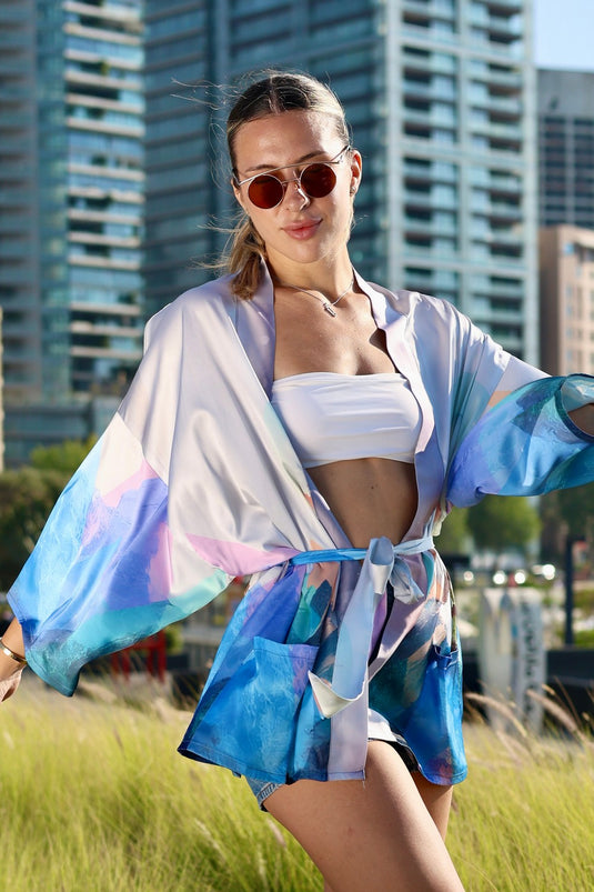 Moonflower Short Kimono